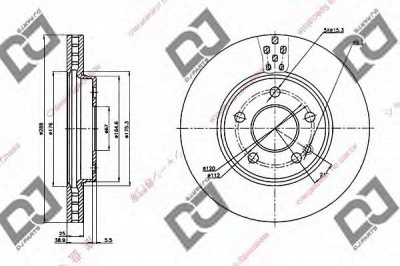 DJ PARTS bd1303 -  Тормозной диск